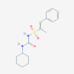 molecular formula C16H22N2O3S B14641539 N-(Cyclohexylcarbamoyl)-1-phenylprop-1-ene-2-sulfonamide CAS No. 56752-83-1
