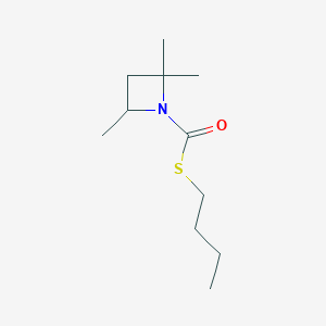 molecular formula C11H21NOS B14641544 S-Butyl 2,2,4-trimethylazetidine-1-carbothioate CAS No. 54395-85-6