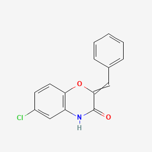molecular formula C15H10ClNO2 B14641626 2-Benzylidene-6-chloro-2H-1,4-benzoxazin-3(4H)-one CAS No. 55894-78-5