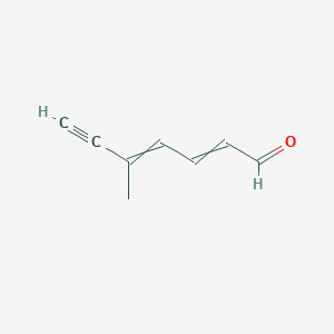 molecular formula C8H8O B14641657 5-Methylhepta-2,4-dien-6-ynal CAS No. 55337-92-3