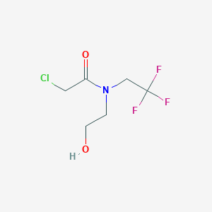 molecular formula C6H9ClF3NO2 B1464166 2-chloro-N-(2-hydroxyethyl)-N-(2,2,2-trifluoroethyl)acetamide CAS No. 1183001-67-3