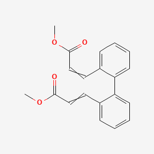 molecular formula C20H18O4 B14641696 Methyl (E)-3-[2-[2-[(E)-2-methoxycarbonylvinyl]phenyl]phenyl]prop-2-enoate CAS No. 55006-97-8