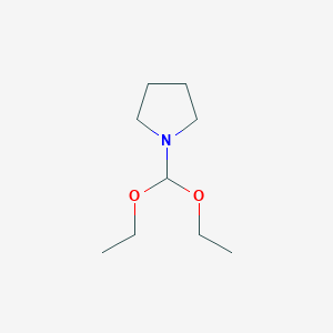 molecular formula C9H19NO2 B14641699 1-(Diethoxymethyl)pyrrolidine CAS No. 51752-62-6