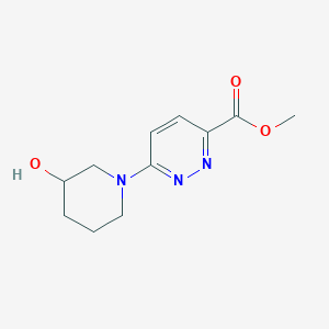 molecular formula C11H15N3O3 B1464171 Methyl 6-(3-hydroxypiperidin-1-yl)pyridazine-3-carboxylate CAS No. 1307109-26-7