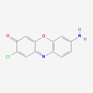 molecular formula C12H7ClN2O2 B14641724 7-Amino-2-chloro-3H-phenoxazin-3-one CAS No. 53669-94-6
