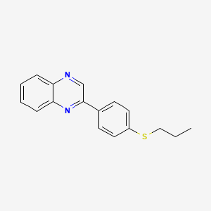 molecular formula C17H16N2S B14641793 Quinoxaline, 2-(4-(propylthio)phenyl)- CAS No. 53140-57-1