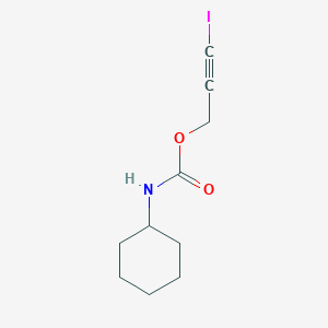 molecular formula C10H14INO2 B14641799 3-Iodoprop-2-yn-1-yl cyclohexylcarbamate CAS No. 55406-54-7