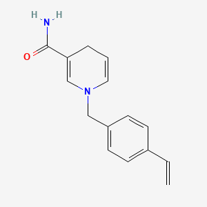molecular formula C15H16N2O B14641801 1-[(4-Ethenylphenyl)methyl]-1,4-dihydropyridine-3-carboxamide CAS No. 56126-27-3
