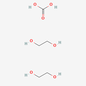 molecular formula C5H14O7 B14641854 Carbonic acid--ethane-1,2-diol (1/2) CAS No. 55163-79-6
