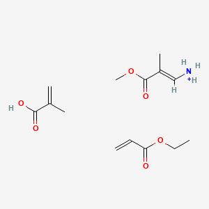 molecular formula C14H24NO6+ B14641903 ethyl prop-2-enoate;[(E)-3-methoxy-2-methyl-3-oxoprop-1-enyl]azanium;2-methylprop-2-enoic acid CAS No. 55989-05-4