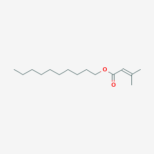 molecular formula C15H28O2 B14641936 2-Butenoic acid, 3-methyl-, decyl ester CAS No. 56500-46-0