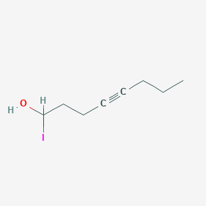 molecular formula C8H13IO B14641966 1-Iodooct-4-YN-1-OL CAS No. 52418-80-1