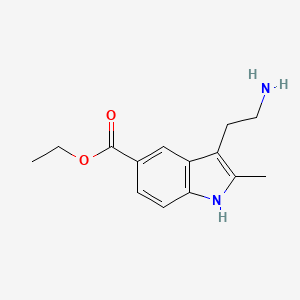 molecular formula C14H18N2O2 B1464199 ethyl 3-(2-aminoethyl)-2-methyl-1H-indole-5-carboxylate CAS No. 1353505-54-0