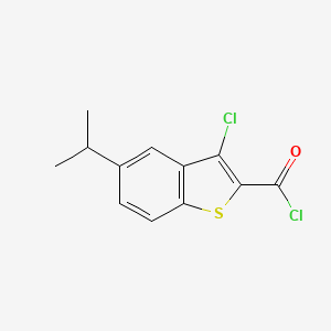 molecular formula C12H10Cl2OS B1464203 3-Chloro-5-isopropyl-1-benzothiophene-2-carbonyl chloride CAS No. 912770-43-5