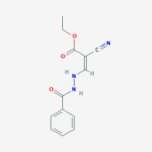 molecular formula C13H13N3O3 B14642033 ethyl (Z)-3-(2-benzoylhydrazinyl)-2-cyanoprop-2-enoate CAS No. 51725-67-8