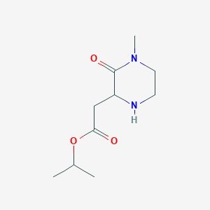 molecular formula C10H18N2O3 B1464212 Isopropyl 2-(4-methyl-3-oxo-2-piperazinyl)acetate CAS No. 1255857-92-1
