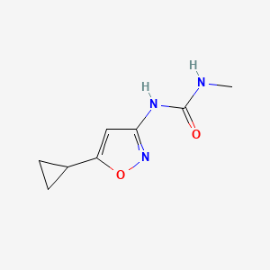 molecular formula C8H11N3O2 B14642145 N-(5-Cyclopropyl-1,2-oxazol-3-yl)-N'-methylurea CAS No. 55807-52-8