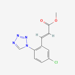 molecular formula C11H9ClN4O2 B1464215 methyl (E)-3-[5-chloro-2-(1H-1,2,3,4-tetraazol-1-yl)phenyl]-2-propenoate CAS No. 942316-72-5