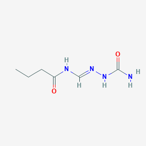 molecular formula C6H12N4O2 B14642197 N-[(E)-(carbamoylhydrazinylidene)methyl]butanamide 