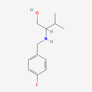 molecular formula C12H18FNO B1464222 2-[(4-Fluorobenzyl)amino]-3-methyl-1-butanol CAS No. 1211509-75-9