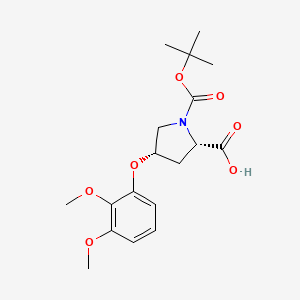 (2S,4S)-1-(tert-Butoxycarbonyl)-4-(2,3-dimethoxyphenoxy)-2-pyrrolidinecarboxylic acid