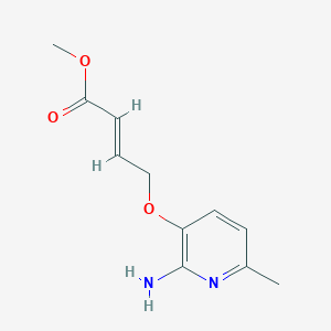 molecular formula C11H14N2O3 B1464249 Methyl (E)-4-[(2-amino-6-methyl-3-pyridinyl)oxy]-2-butenoate CAS No. 1353519-22-8