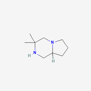 B1464250 (8AS)-3,3-Dimethyloctahydropyrrolo[1,2-a]pyrazine CAS No. 1072102-38-5