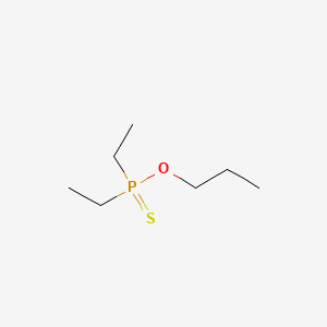 molecular formula C7H17OPS B14642507 Phosphinothioic acid, diethyl-, O-propyl ester CAS No. 54867-58-2