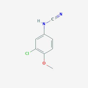 molecular formula C8H7ClN2O B1464253 [(3-Chloro-4-methoxyphenyl)amino]carbonitrile CAS No. 70590-15-7