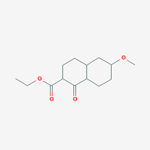 molecular formula C14H22O4 B14642553 Ethyl 6-methoxy-1-oxodecahydronaphthalene-2-carboxylate CAS No. 55473-25-1