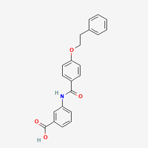 molecular formula C22H19NO4 B1464259 3-{[4-(2-Phenylethoxy)benzoyl]amino}benzoic acid CAS No. 1546683-48-0