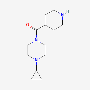 molecular formula C13H23N3O B1464260 1-Cyclopropyl-4-(piperidine-4-carbonyl)piperazine CAS No. 1183497-71-3