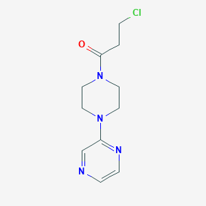 molecular formula C11H15ClN4O B1464262 3-Chloro-1-[4-(pyrazin-2-yl)piperazin-1-yl]propan-1-one CAS No. 1178321-37-3