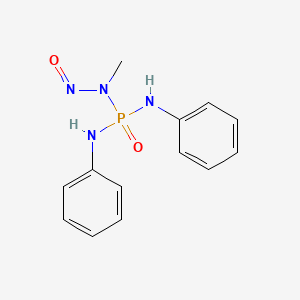 molecular formula C13H15N4O2P B14642636 N-(Dianilinophosphoryl)-N-methylnitrous amide CAS No. 56252-50-7