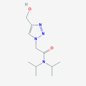 molecular formula C11H20N4O2 B1464265 2-[4-(hydroxymethyl)-1H-1,2,3-triazol-1-yl]-N,N-bis(propan-2-yl)acetamide CAS No. 1271060-99-1