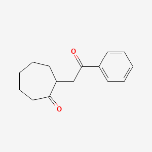 molecular formula C15H18O2 B14642707 Cycloheptanone, 2-(2-oxo-2-phenylethyl)- CAS No. 54669-79-3