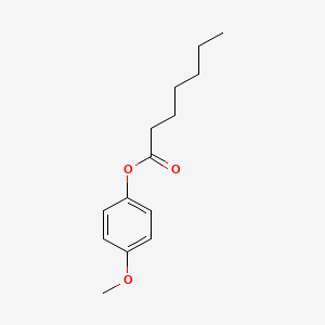 molecular formula C14H20O3 B14642721 Heptanoic acid, 4-methoxyphenyl ester CAS No. 56052-15-4