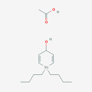 molecular formula C15H28O3Sn B14642736 acetic acid;1,1-dibutyl-4H-stannin-4-ol CAS No. 56598-55-1