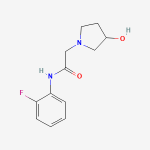 molecular formula C12H15FN2O2 B1464274 N-(2-fluorophenyl)-2-(3-hydroxypyrrolidin-1-yl)acetamide CAS No. 1275858-20-2
