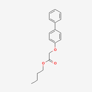 molecular formula C18H20O3 B14642751 Acetic acid, ([1,1'-biphenyl]-4-yloxy)-, butyl ester CAS No. 54334-76-8