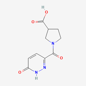 1-(6-Oxo-1,6-dihydropyridazine-3-carbonyl)pyrrolidine-3-carboxylic acid