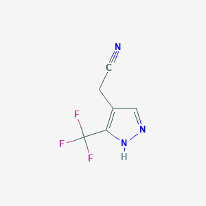 2-(3-(trifluoromethyl)-1H-pyrazol-4-yl)acetonitrile