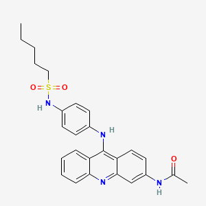 molecular formula C26H28N4O3S B14642780 Pentanesulfonanilide, 4'-(3-acetamido-9-acridinylamino)- CAS No. 53222-03-0