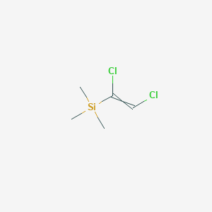 molecular formula C5H10Cl2Si B14642807 Silane, (1,2-dichloroethenyl)trimethyl- CAS No. 54748-33-3