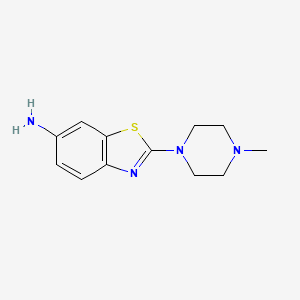 molecular formula C12H16N4S B1464283 2-(4-Methylpiperazin-1-yl)-1,3-benzothiazol-6-amine CAS No. 1275171-77-1