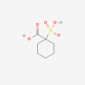 molecular formula C7H12O5S B14642834 Cyclohexanecarboxylic acid, 1-sulfo- CAS No. 54358-81-5