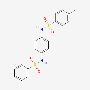 molecular formula C19H18N2O4S2 B14642922 Benzenesulfonamide, 4-methyl-N-[4-[(phenylsulfonyl)amino]phenyl]- CAS No. 55747-42-7