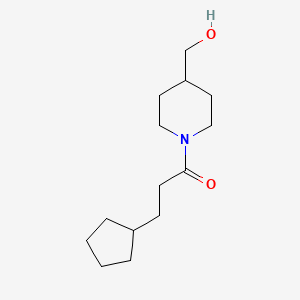 3-Cyclopentyl-1-[4-(hydroxymethyl)piperidin-1-yl]propan-1-one