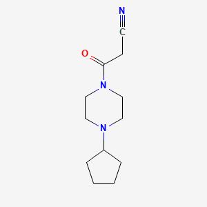 3-(4-Cyclopentylpiperazin-1-yl)-3-oxopropanenitrile