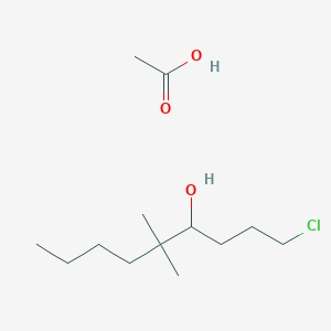 molecular formula C13H27ClO3 B14643016 Acetic acid;1-chloro-5,5-dimethylnonan-4-ol CAS No. 54131-68-9